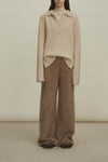 SWAYING 24 Autumn and Winter Cashmere Brushed Straight Pants SW-SW24AW3B41-TUO Camel